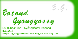 botond gyongyossy business card