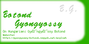 botond gyongyossy business card